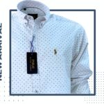 High Quality Long Sleeve Men Printed Shirt 98% Cotton - 2% Lycra