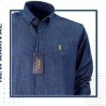 Long Sleeve Men Jeans Cotton Shirt