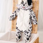 Quilted Padded Baby Fur Printed Jumpsuit