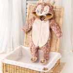 Quilted Padded Baby Fur Printed Jumpsuit